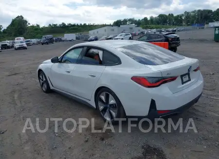 BMW I4 2023 vin WBY43AW03PFP66557 from auto auction Iaai