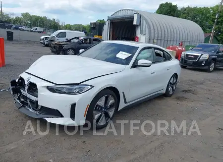 BMW I4 2023 vin WBY43AW03PFP66557 from auto auction Iaai