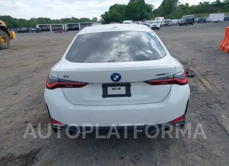 BMW I4 2023 vin WBY43AW03PFP66557 from auto auction Iaai