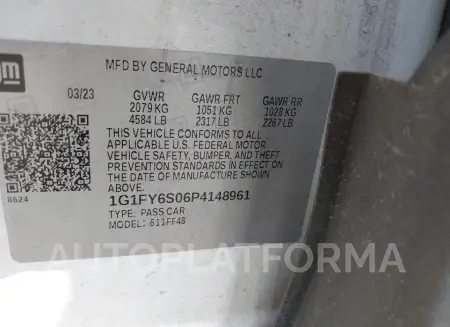 CHEVROLET BOLT EUV 2023 vin 1G1FY6S06P4148961 from auto auction Iaai