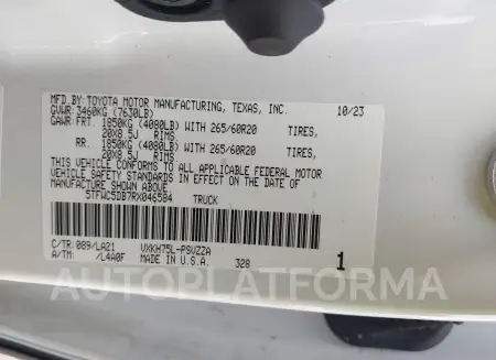 TOYOTA TUNDRA HYBRID 2024 vin 5TFWC5DB7RX046584 from auto auction Iaai