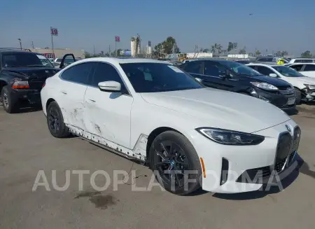 BMW I4 2023 2023 vin WBY73AW0XPFN61377 from auto auction Iaai