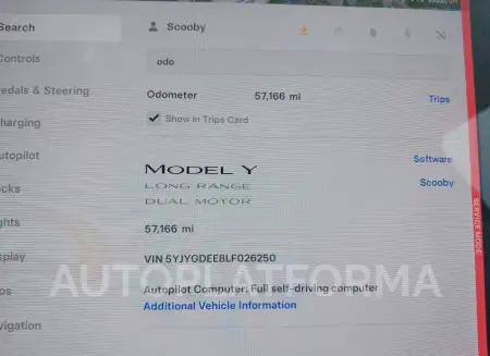 TESLA MODEL Y 2020 vin 5YJYGDEE8LF026250 from auto auction Iaai