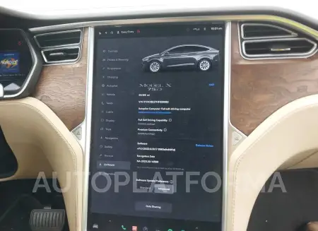 TESLA MODEL X 2017 vin 5YJXCBE27HF029682 from auto auction Iaai