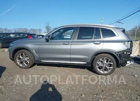 BMW X3 2023 vin WBX57DP01PN235666 from auto auction Iaai