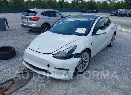 TESLA MODEL 3 2022 vin 5YJ3E1EB5NF332779 from auto auction Iaai