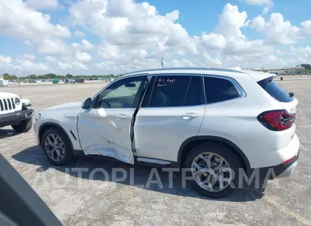 BMW X3 2022 vin 5UX43DP0XN9N05874 from auto auction Iaai