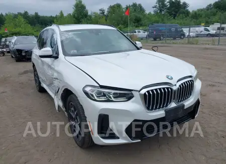 BMW X3 2022 vin WBX57DP02NN155516 from auto auction Iaai