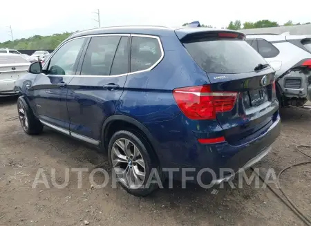 BMW X3 2016 vin 5UXWX9C56G0D78840 from auto auction Iaai