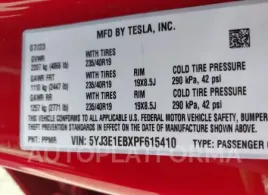 TESLA MODEL 3 2023 vin 5YJ3E1EBXPF615410 from auto auction Iaai