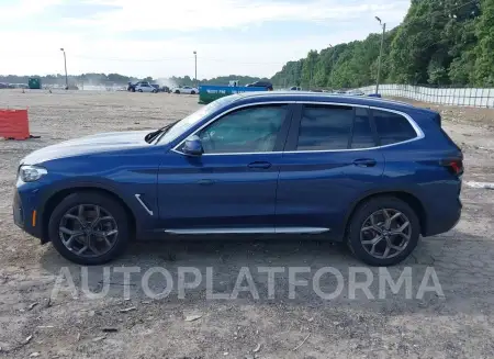 BMW X3 2022 vin 5UX43DP03N9M68313 from auto auction Iaai