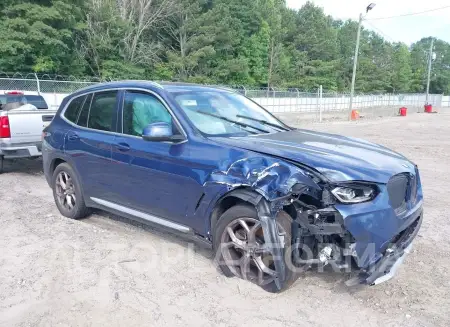 BMW X3 2022 2022 vin 5UX43DP03N9M68313 from auto auction Iaai