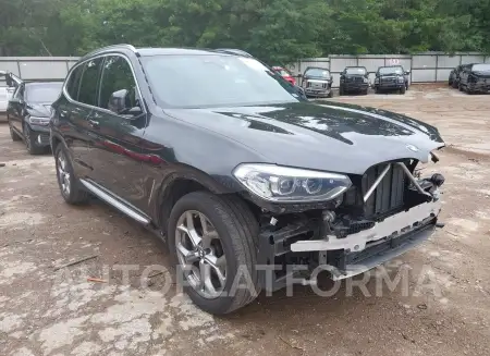 BMW X3 2021 2021 vin 5UXTY3C0XM9G38262 from auto auction Iaai