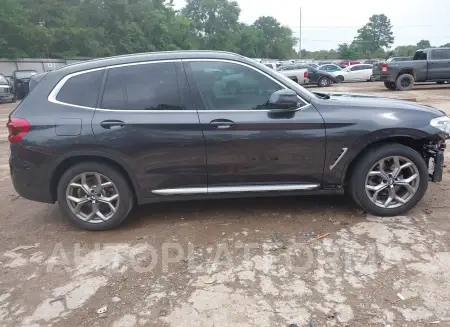 BMW X3 2021 vin 5UXTY3C0XM9G38262 from auto auction Iaai