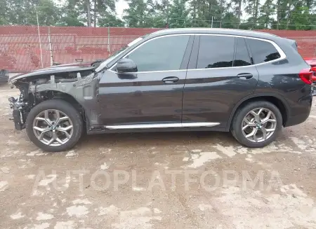 BMW X3 2021 vin 5UXTY3C0XM9G38262 from auto auction Iaai