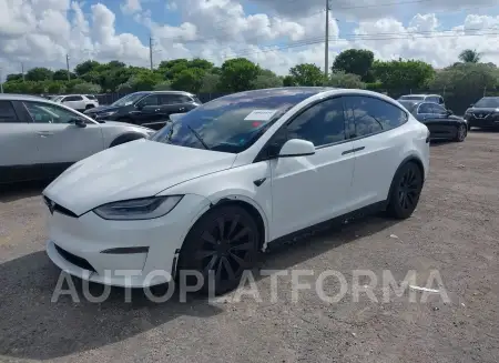 TESLA MODEL X 2022 vin 7SAXCBE54NF355903 from auto auction Iaai