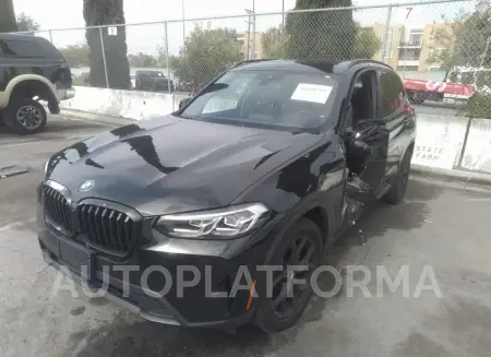 BMW X3 2022 vin 5UX43DP07N9K58359 from auto auction Iaai