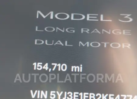 TESLA MODEL 3 2019 vin 5YJ3E1EB2KF477497 from auto auction Iaai