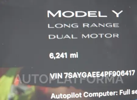 TESLA MODEL Y 2023 vin 7SAYGAEE4PF906417 from auto auction Iaai