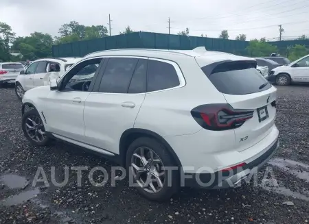 BMW X3 2022 vin 5UX53DP08N9K65034 from auto auction Iaai