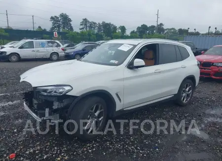 BMW X3 2022 vin 5UX53DP08N9K65034 from auto auction Iaai