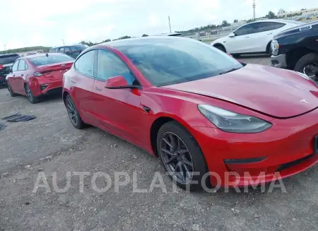 TESLA MODEL 3 2022 vin 5YJ3E1EB0NF186906 from auto auction Iaai