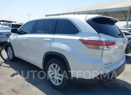 TOYOTA HIGHLANDER 2015 vin 5TDZARFH3FS016818 from auto auction Iaai