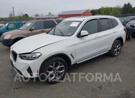 BMW X3 2022 vin 5UX53DP03N9N21984 from auto auction Iaai