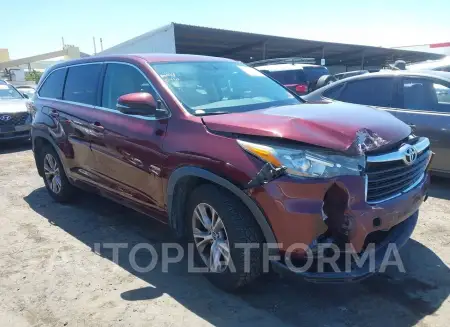 Toyota Highlander 2016 2016 vin 5TDBKRFH9GS232608 from auto auction Iaai