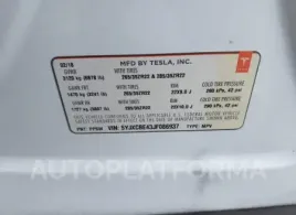 TESLA MODEL X 2018 vin 5YJXCBE43JF086937 from auto auction Iaai