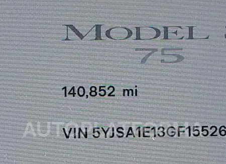 TESLA MODEL S 2016 vin 5YJSA1E13GF155263 from auto auction Iaai