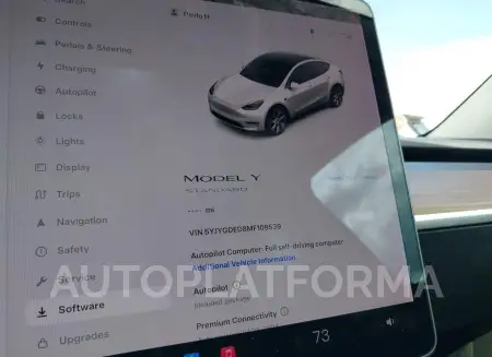 TESLA MODEL Y 2021 vin 5YJYGDED8MF109539 from auto auction Iaai