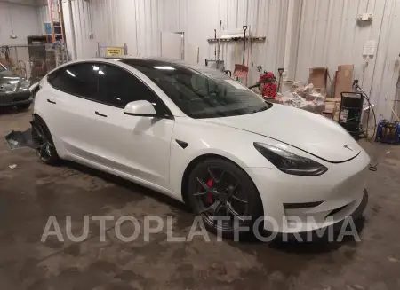 Tesla Model 3 2023 2023 vin 5YJ3E1EC0PF483427 from auto auction Iaai