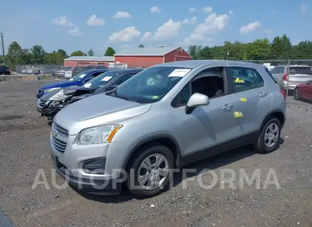 CHEVROLET TRAX 2016 vin 3GNCJKSB5GL262623 from auto auction Iaai