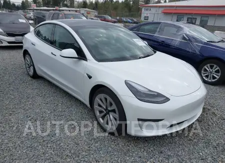 Tesla Model 3 2022 2022 vin 5YJ3E1EB6NF210089 from auto auction Iaai