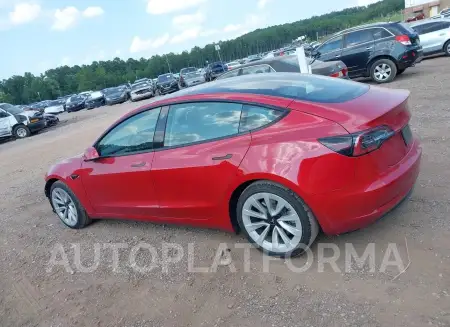 TESLA MODEL 3 2022 vin 5YJ3E1EB9NF234967 from auto auction Iaai