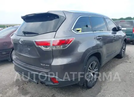 TOYOTA HIGHLANDER 2016 vin 5TDJKRFH0GS244822 from auto auction Iaai