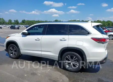 TOYOTA HIGHLANDER 2016 vin 5TDJKRFHXGS259327 from auto auction Iaai