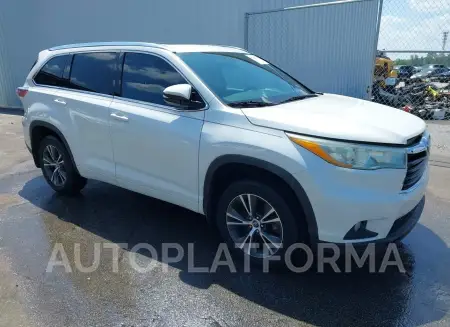 Toyota Highlander 2016 2016 vin 5TDJKRFHXGS259327 from auto auction Iaai