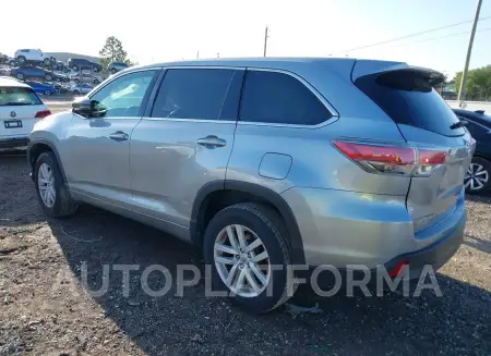 TOYOTA HIGHLANDER 2015 vin 5TDZARFH3FS016396 from auto auction Iaai