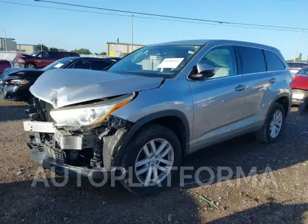 TOYOTA HIGHLANDER 2015 vin 5TDZARFH3FS016396 from auto auction Iaai