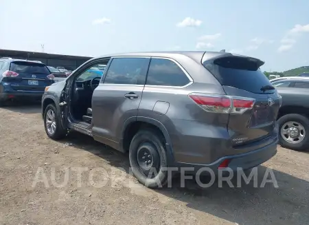 TOYOTA HIGHLANDER 2016 vin 5TDZKRFH1GS177036 from auto auction Iaai