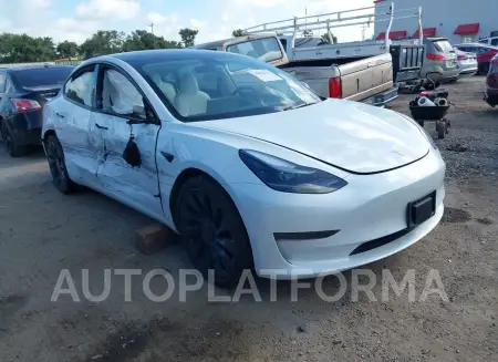 Tesla Model 3 2022 2022 vin 5YJ3E1EC0NF337655 from auto auction Iaai