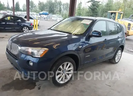 BMW X3 2016 vin 5UXWX9C55G0D75301 from auto auction Iaai