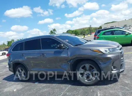 TOYOTA HIGHLANDER HYBRID 2018 vin 5TDDGRFH9JS044110 from auto auction Iaai