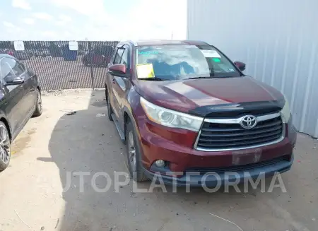 Toyota Highlander 2015 2015 vin 5TDKKRFHXFS044162 from auto auction Iaai