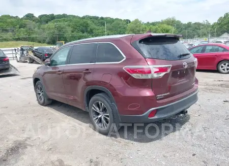 TOYOTA HIGHLANDER 2016 vin 5TDJKRFH5GS308417 from auto auction Iaai