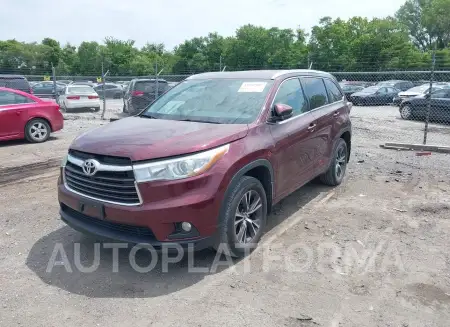 TOYOTA HIGHLANDER 2016 vin 5TDJKRFH5GS308417 from auto auction Iaai