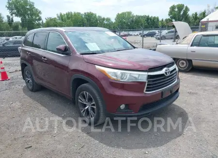 Toyota Highlander 2016 2016 vin 5TDJKRFH5GS308417 from auto auction Iaai