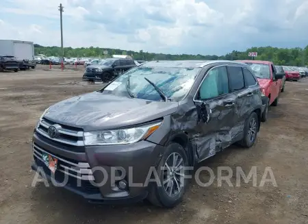 TOYOTA HIGHLANDER 2019 vin 5TDJZRFH2KS927304 from auto auction Iaai